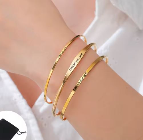Brazalete Personalizado con Frase Grabada