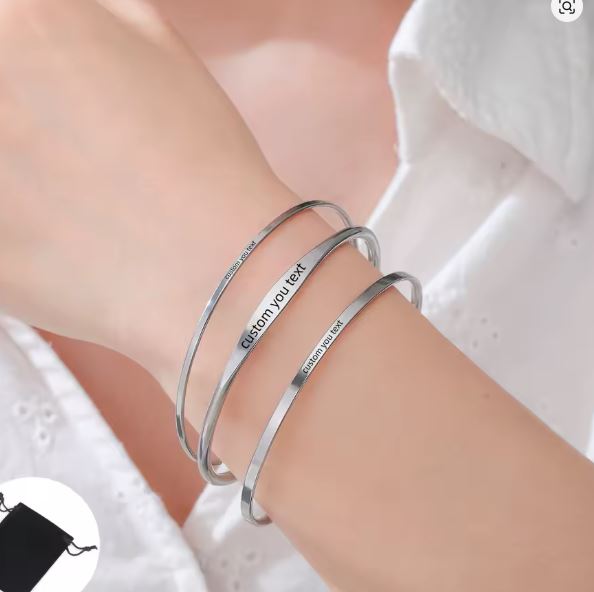 Brazalete Personalizado con Frase Grabada