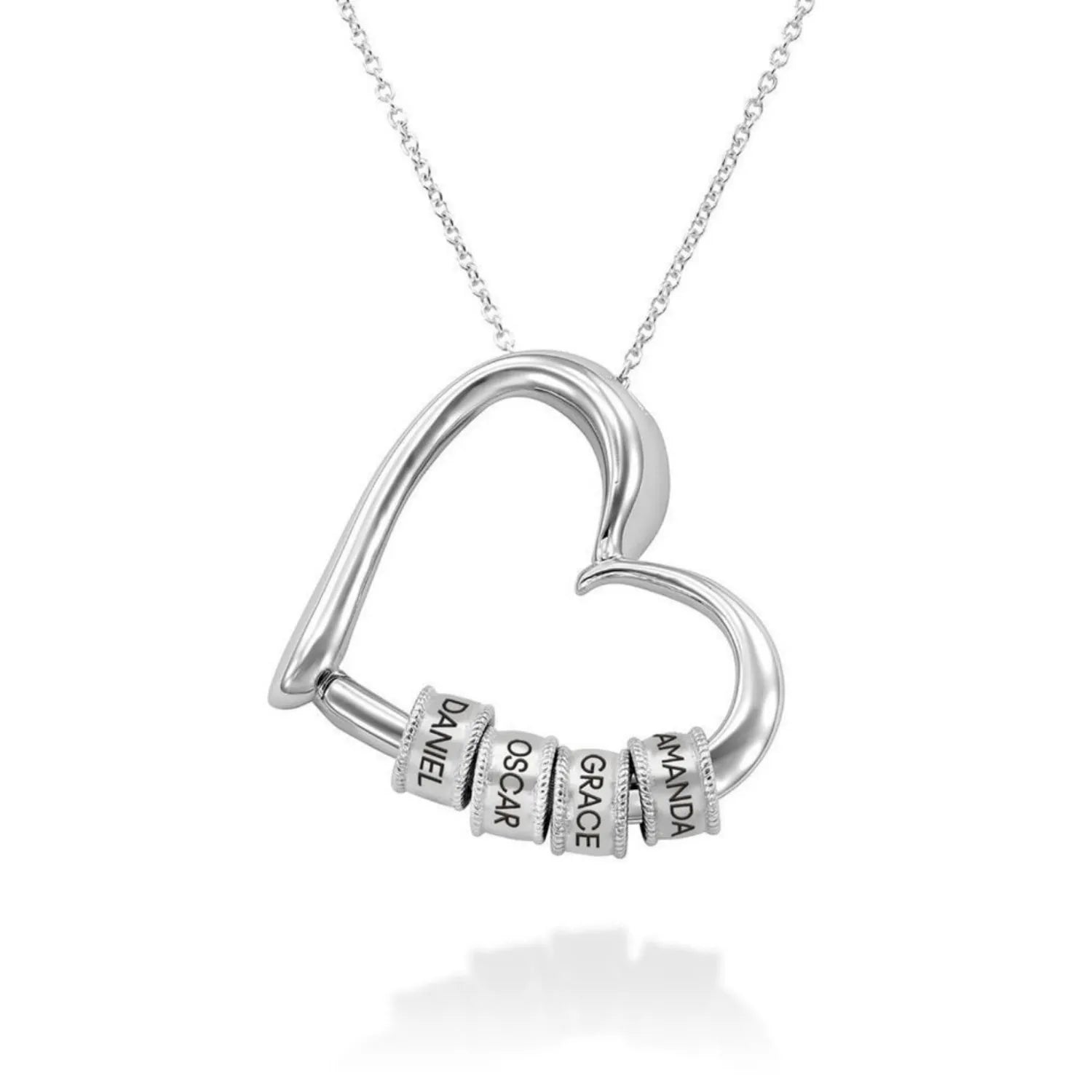 Collar Corazón Personalizado con Nombres Grabados