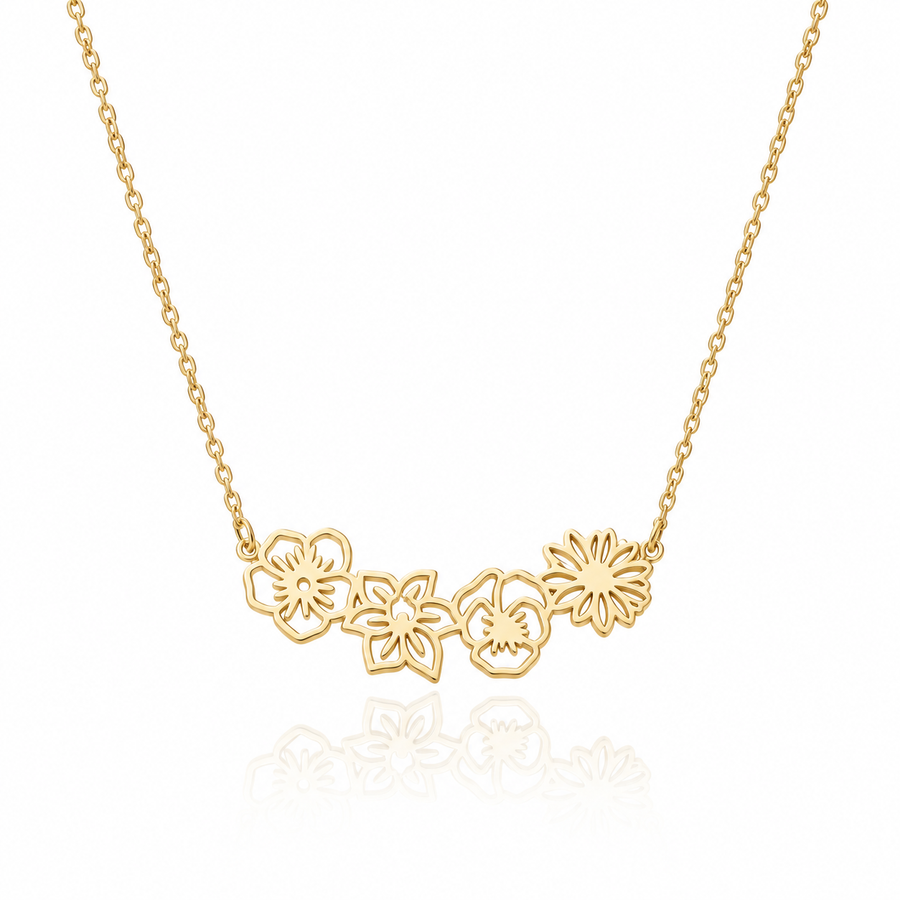 Collar Flores de Nacimiento Personalizadas