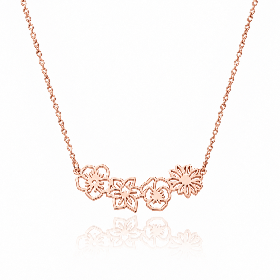 Collar Flores de Nacimiento Personalizadas