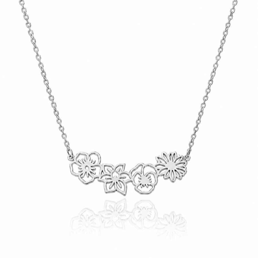 Collar Flores de Nacimiento Personalizadas