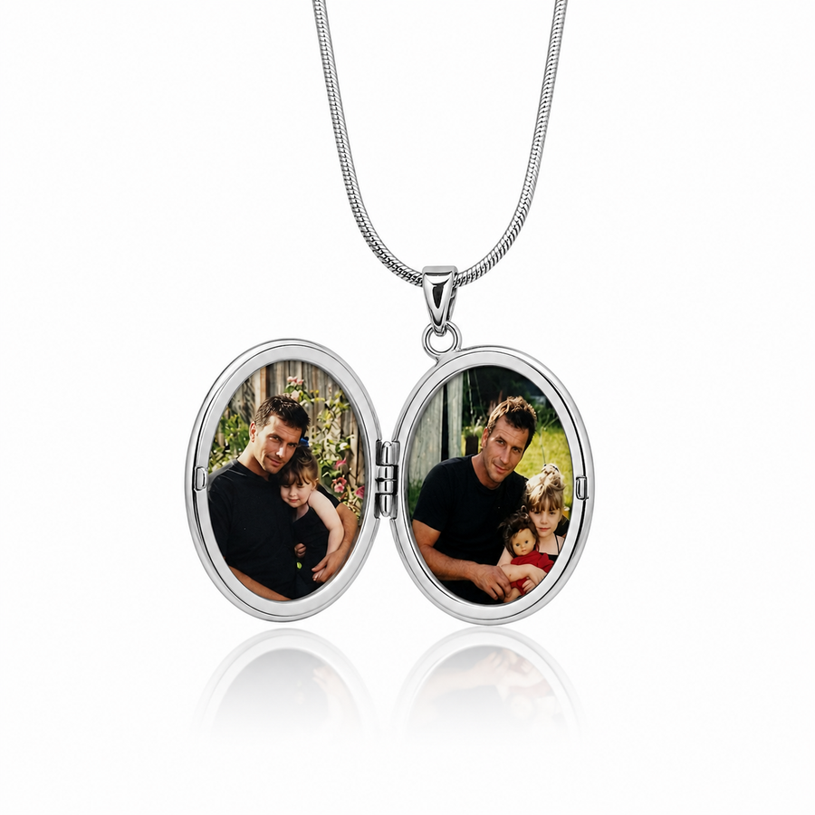 Collar Locket Tulipán con Foto