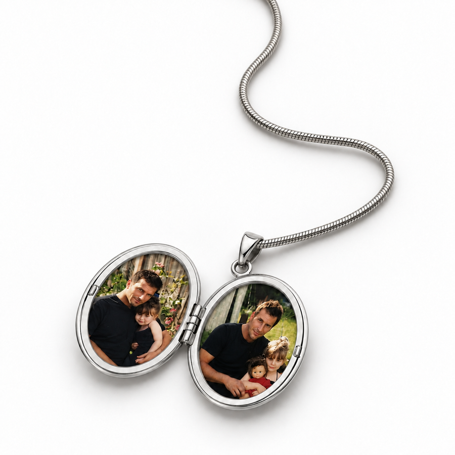 Collar Locket Tulipán con Foto