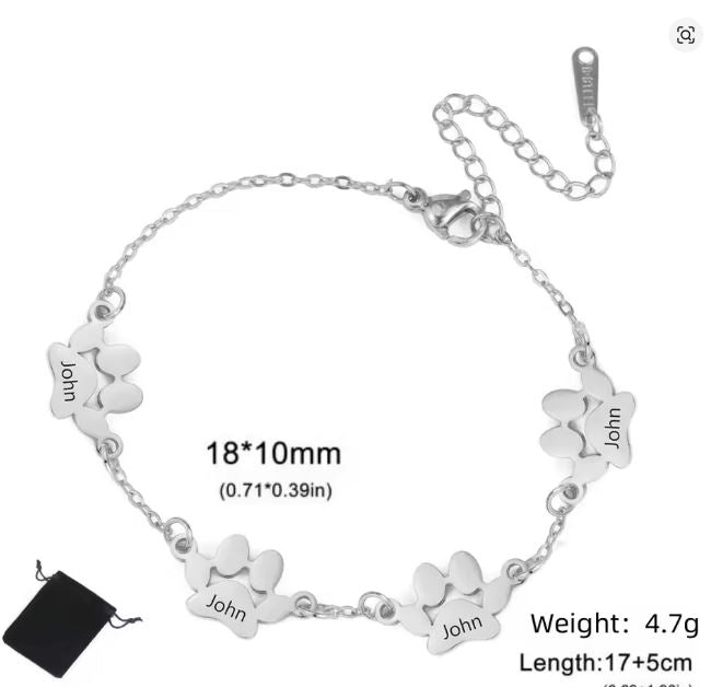Fiel — Brazalete Huella con Nombre Grabado