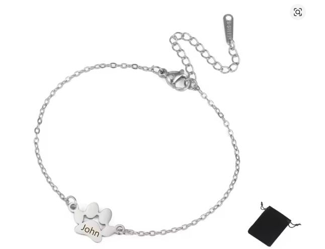 Fiel — Brazalete Huella con Nombre Grabado