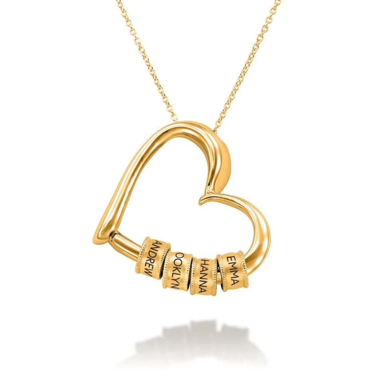 Collar Corazón Personalizado con Nombres Grabados