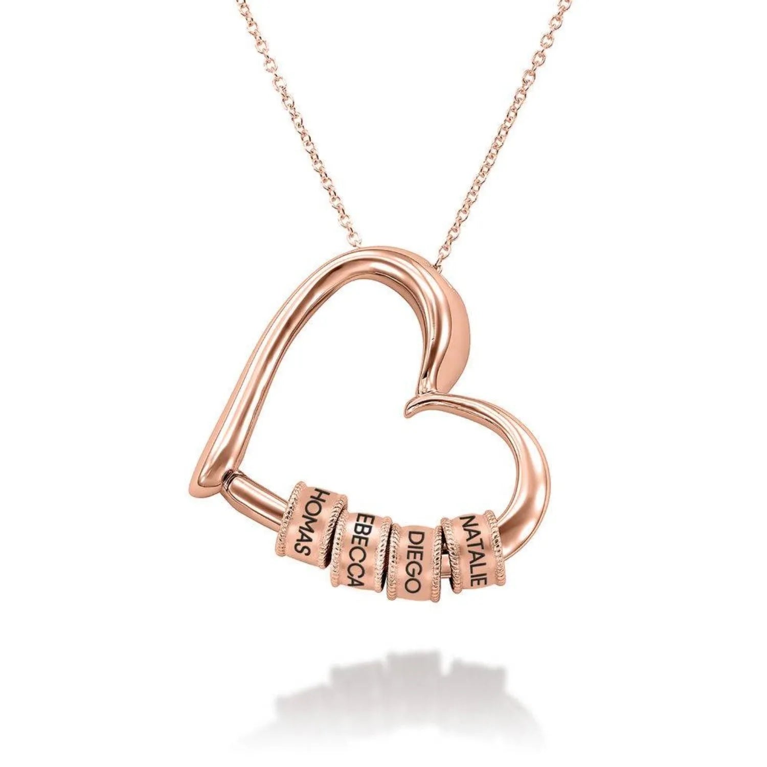 Collar Corazón Personalizado con Nombres Grabados